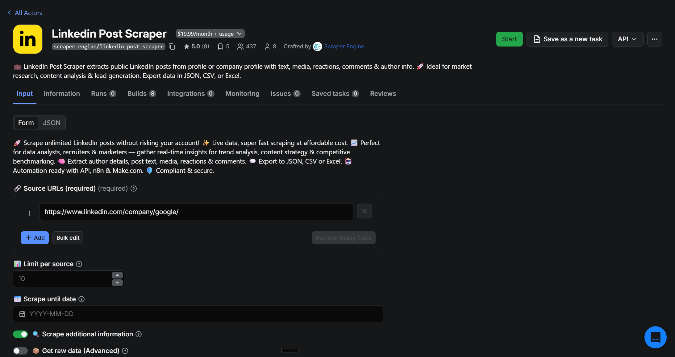 LinkedIn Post Monitoring Engine